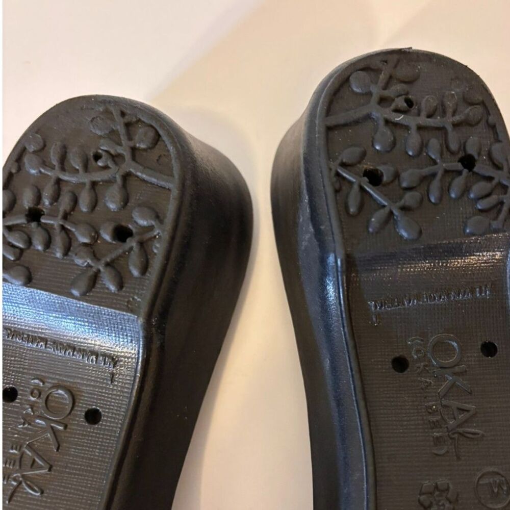 Oka B. Madison Black Bow Slide Sandals Women’s M/L 8.5-9.5 USA-made Balletcore - Picture 6 of 6